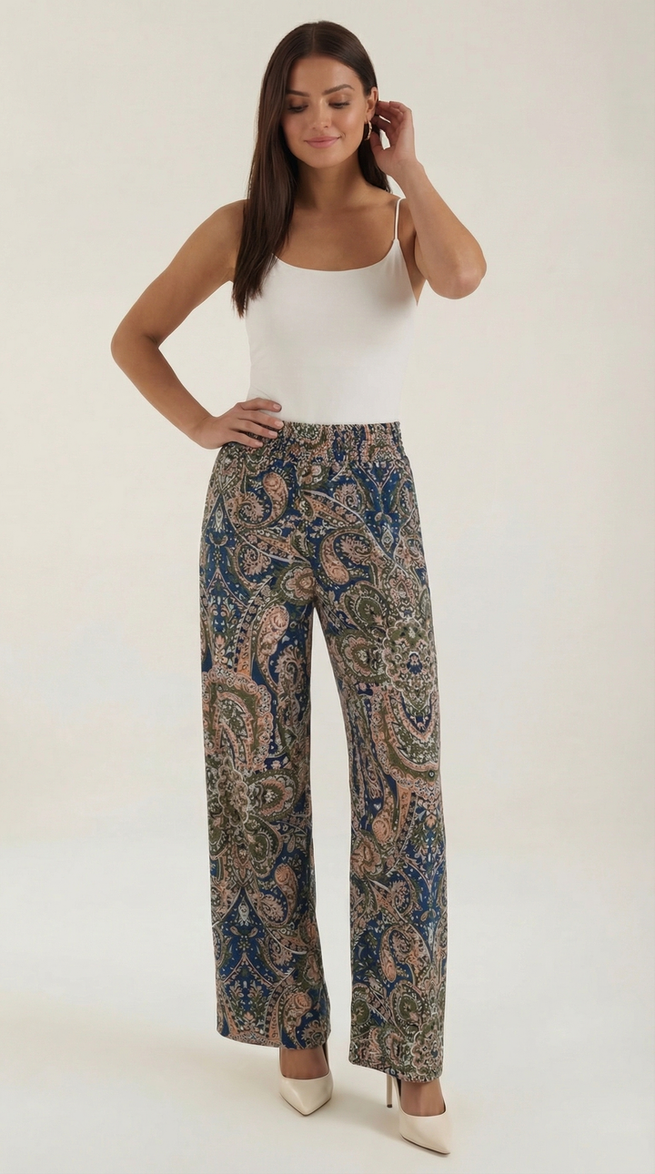 Perla | Pantalón con estampado Paisley