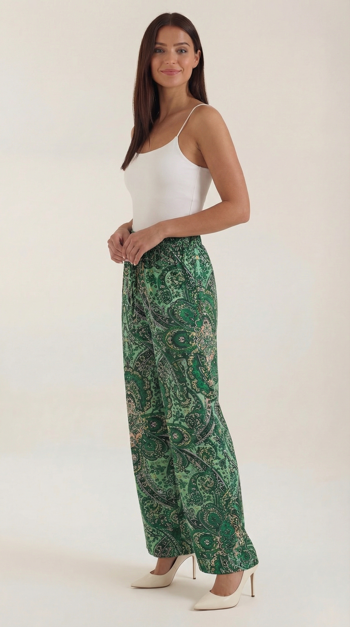 Perla | Pantalón con estampado Paisley