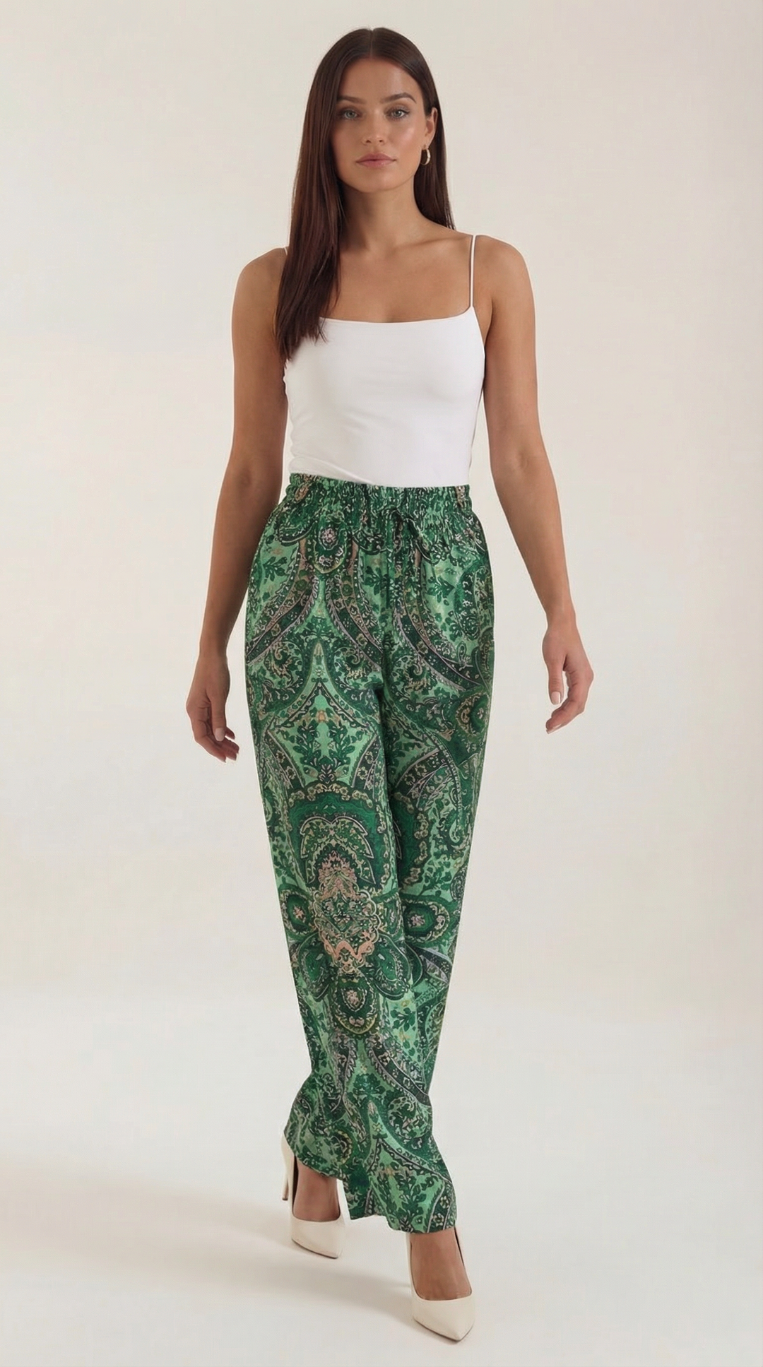Perla | Pantalón con estampado Paisley