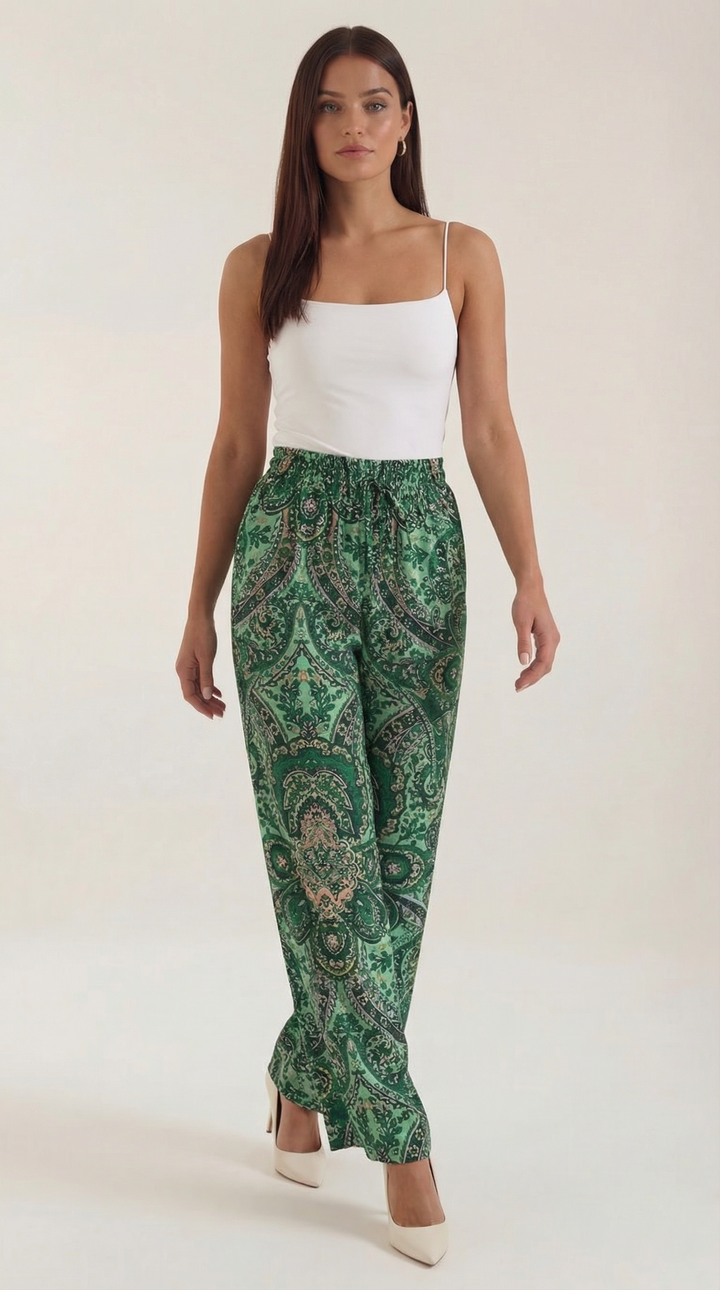 Perla | Pantalón con estampado Paisley
