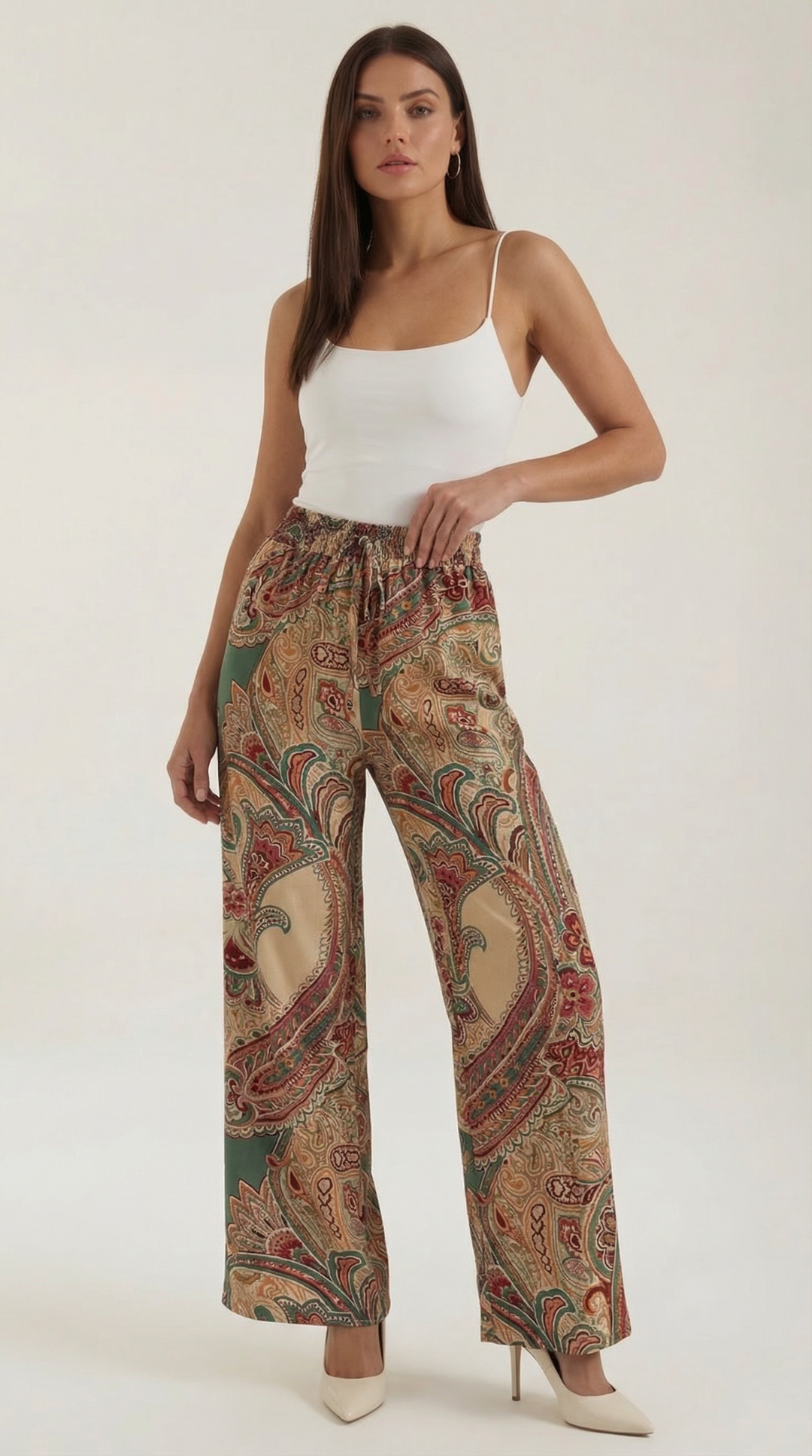 Perla | Pantalón con estampado Paisley