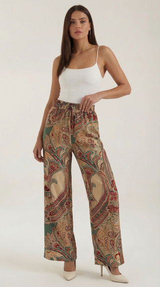 Perla | Pantalón con estampado Paisley