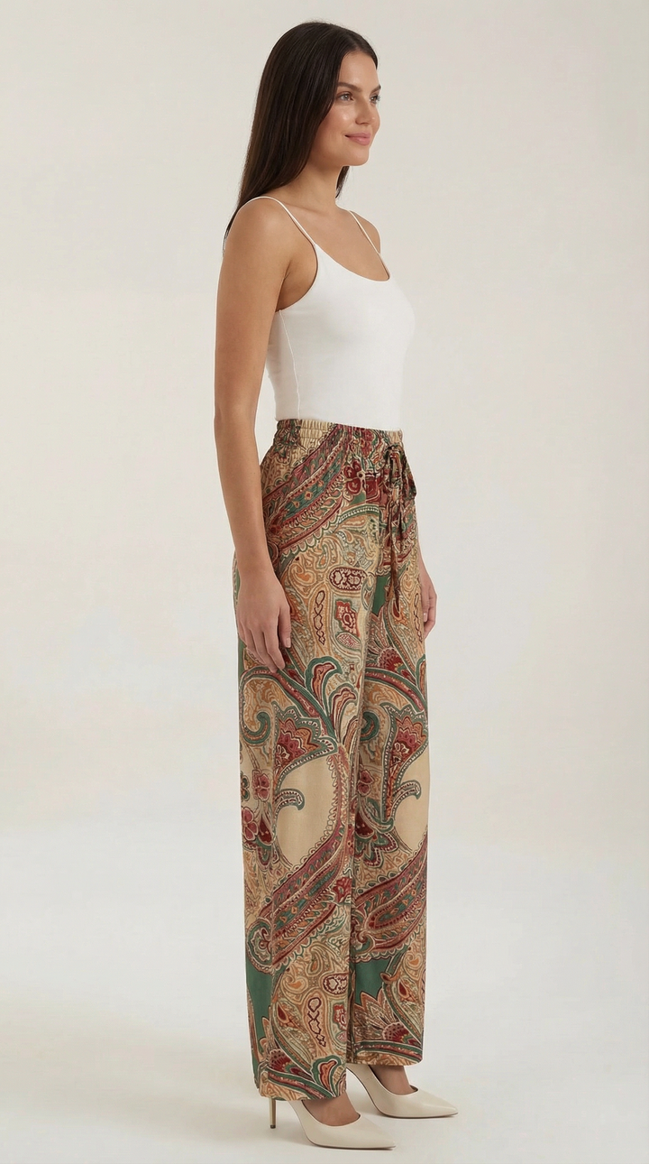 Perla | Pantalón con estampado Paisley
