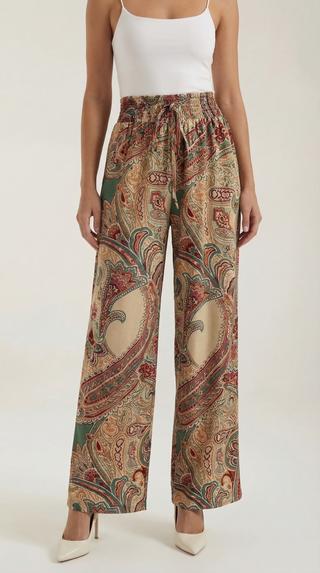 Perla | Pantalón con estampado Paisley