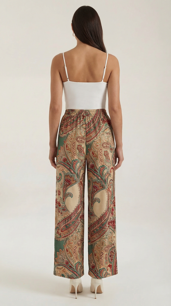 Perla | Pantalón con estampado Paisley