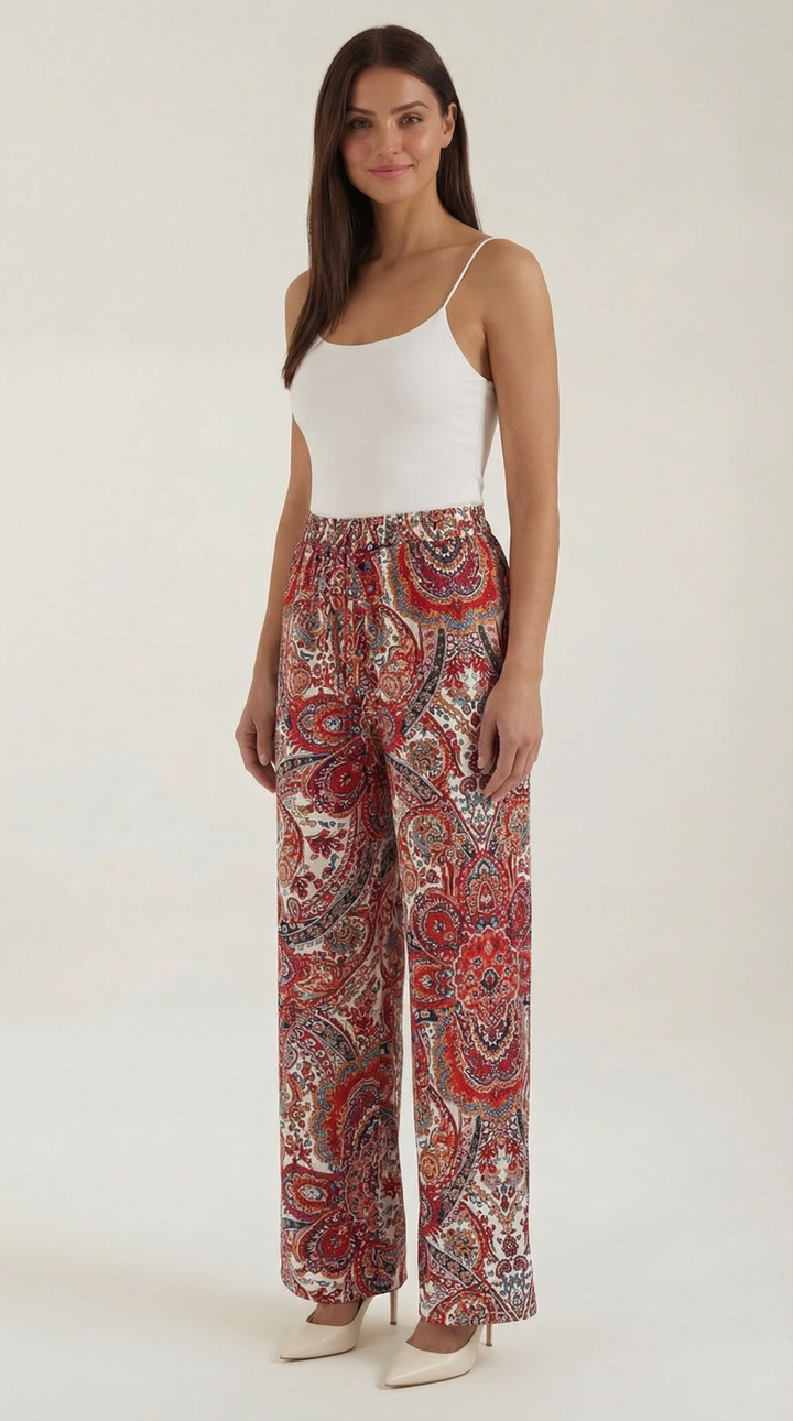 Perla | Pantalón con estampado Paisley