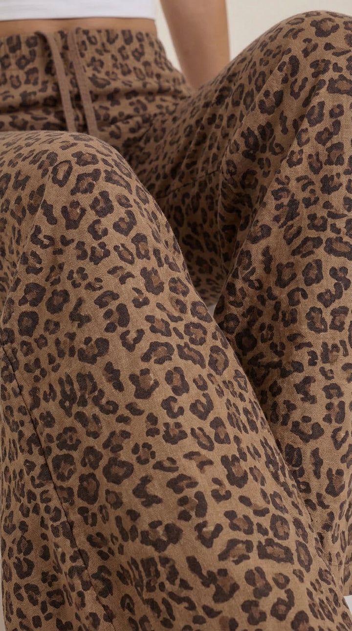 Cleo | Pantalón con estampado de leopardo