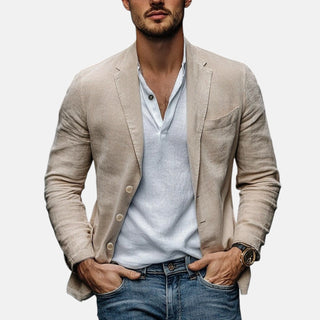 Lorenzio | Elegante Blazer de Lino Ligero para Verano
